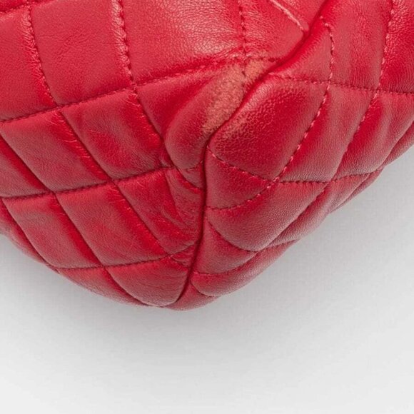 Chanel Red Quilted Lambskin Leather Small Urban Spirit Backpack Bag - Picture 2 of 11